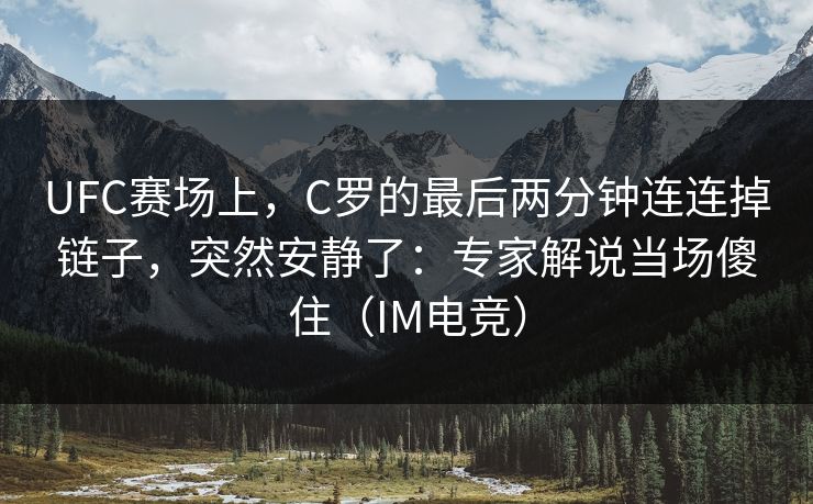 UFC赛场上,C罗的最后两分钟连连掉链子,突然安静了:专家解说当场傻住(IM电竞) UFC赛场上,C罗的最后两分钟连连掉链子,突然安静了:专家解说当场傻住(IM电竞)