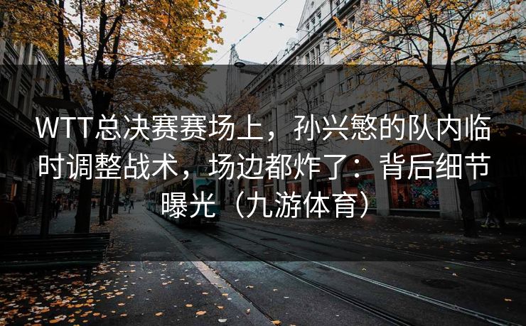 WTT总决赛赛场上，孙兴慜的队内临时调整战术，场边都炸了：背后细节曝光（九游体育）