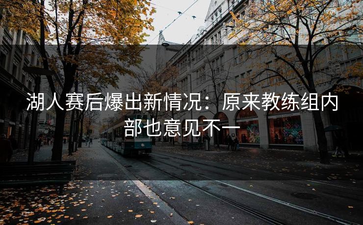 湖人赛后爆出新情况：原来教练组内部也意见不一